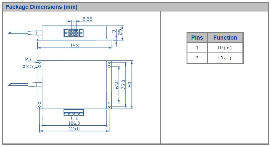 K808F02MN-15.00W Fiber-Bundled Module, 808nm, 15W High Power Fiber Bundled Diode Laser